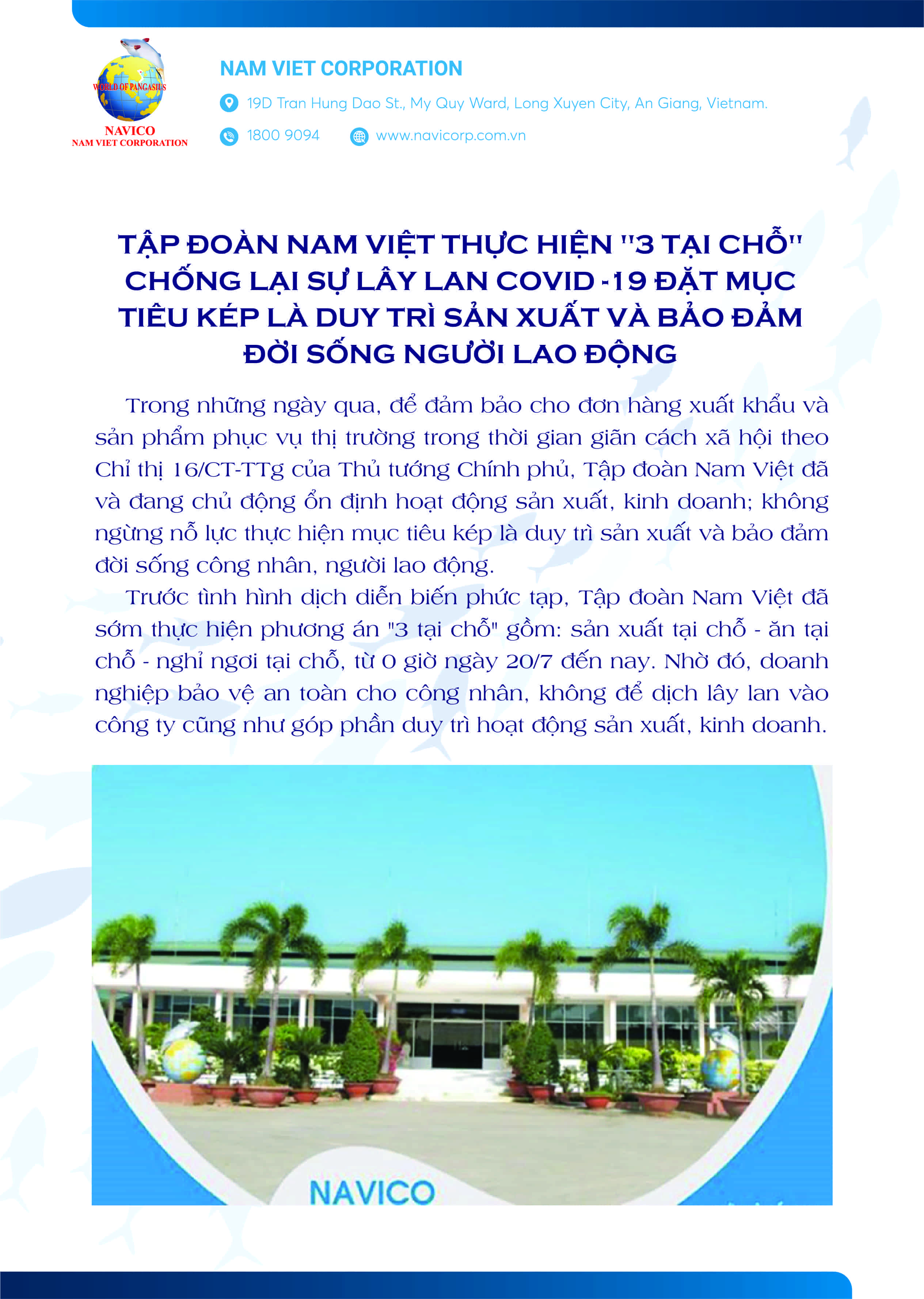 Tập đoàn Nam Việt thực hiện 